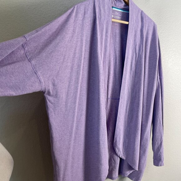 Coolibar Womens Plus 3X LumaLeo Sun Wrap UPF 50+ Organic Cotton Open Cardigan - Picture 8 of 10